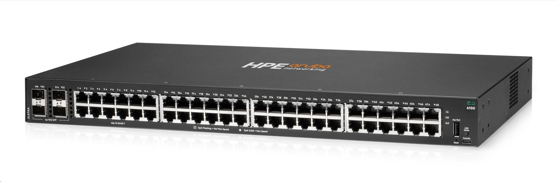 HPE Aruba Networking CX6100 48G 4SFP+ Switch RENEW JL676A8 