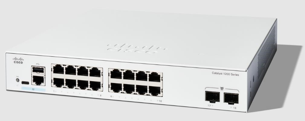 Cisco Catalyst switch C1200-16T-2G (16xGbE, 2xSFP, fanless) - REFRESH0 