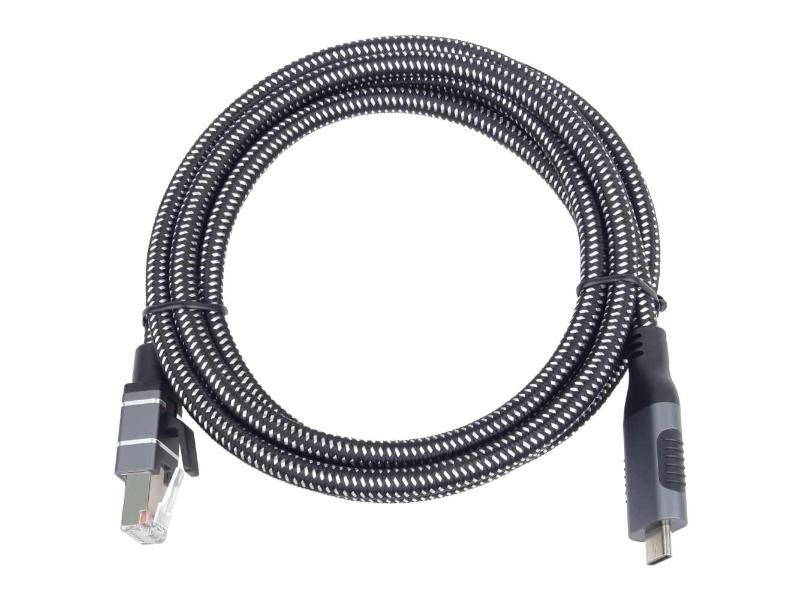 PremiumCord Ethernetový kabel USB-C na LAN RJ45 10 100 1000, 1m2 