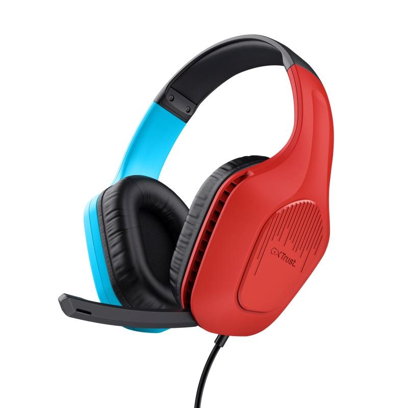 TRUST Herní sluchátka GXT 416S ZIROX, pro Nintendo Switch, modro-červená1 
