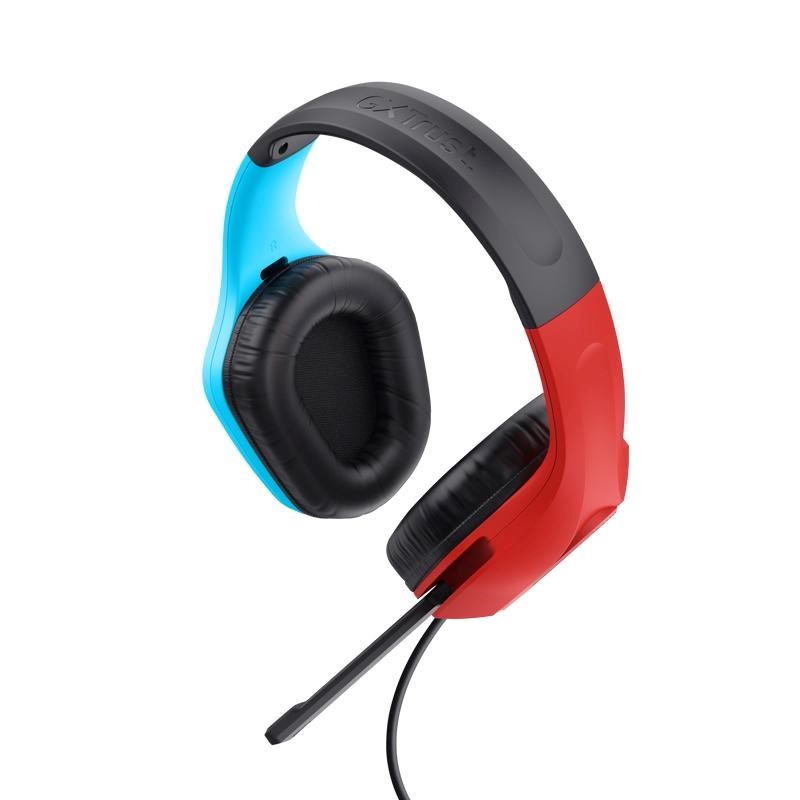 TRUST Herní sluchátka GXT 416S ZIROX, pro Nintendo Switch, modro-červená3 