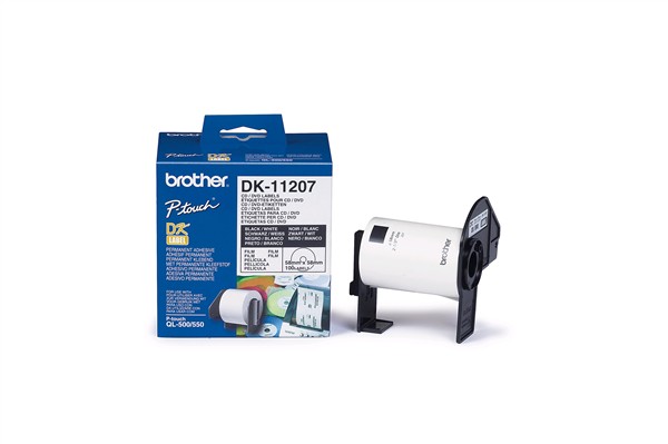 BROTHER DK-11207 Štítky na CD/ DVD (100 ks) - okrúhle štítky s priemerom 58 mm0 