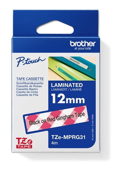 BROTHER Originální Brother TZe-MPRG31 - se vzorem červených kachliček, šířka 12 mm0 