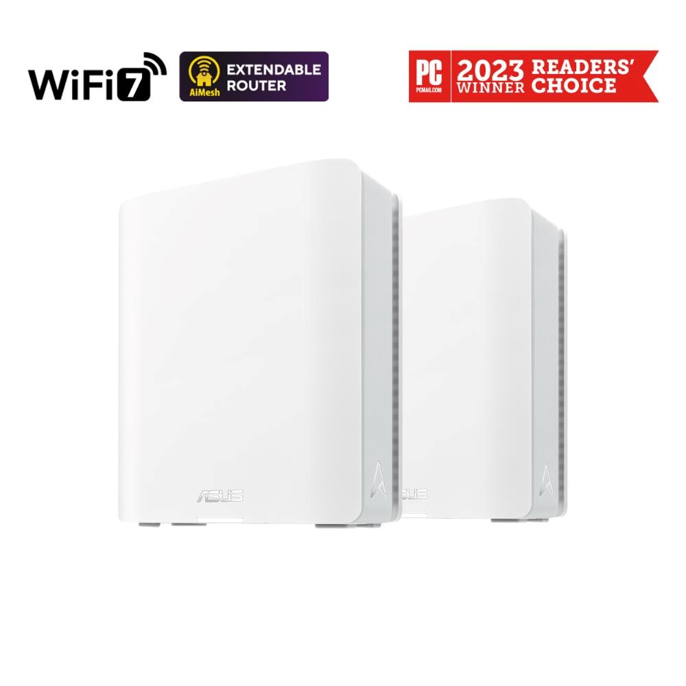 ASUS ZenWifi BT10 2-pack,  WiFi7 Extendable Router,  AiMesh,  2x WAN/ LAN,  1x LAN,  1x 3.00 