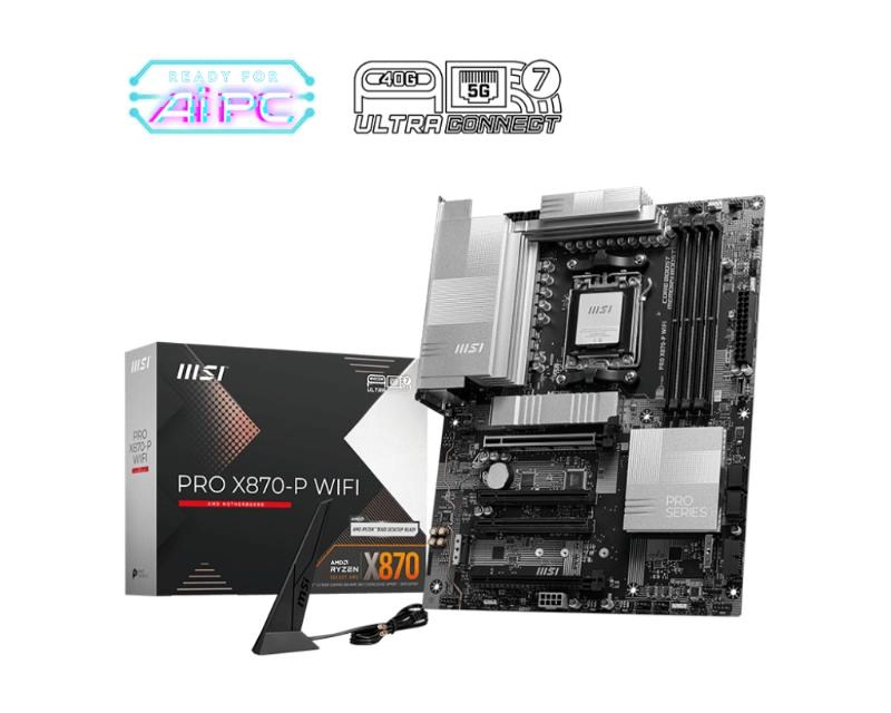 MSI MB Sc AM5 PRO X870-P WIFI, AMD X870, 4xDDR5, 1xHDMI, 1xThunderbolt, WI-FI0 