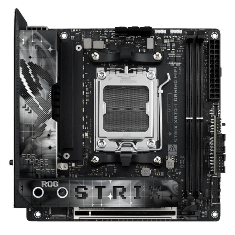 ASUS MB Sc AM5 ROG STRIX X870-I GAMING WIFI,  AMD X870,  2xDDR5,  1xHDMI,  2xUSB4,  WiFi,  Mini-ITX0 