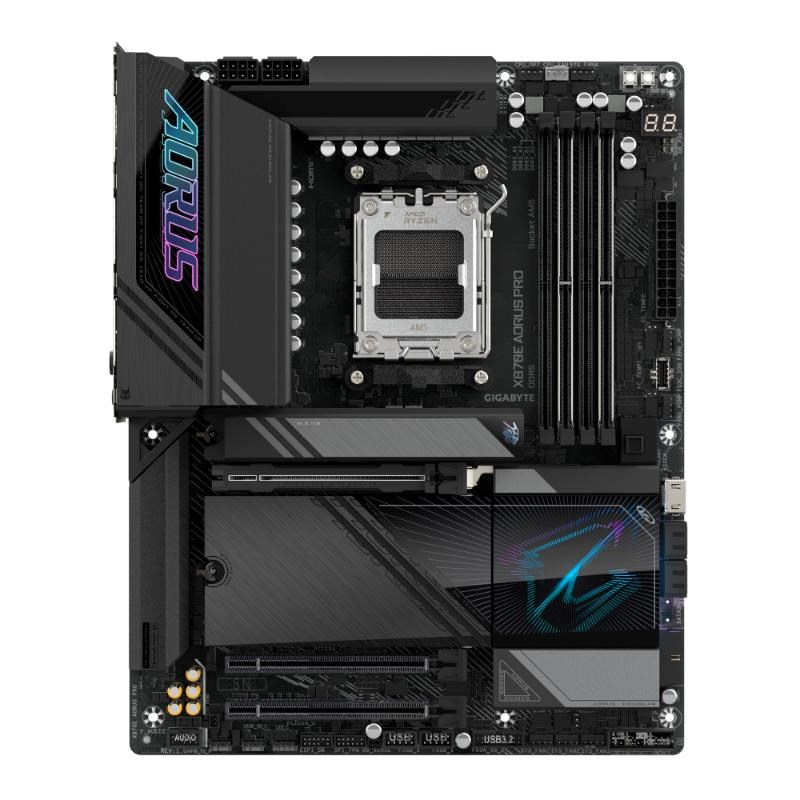 GIGABYTE MB Sc AM5 X870E AORUS PRO,  AMD X870,  4xDDR5,  2xHDMI,  2xThunderbolt,  WiFi1 