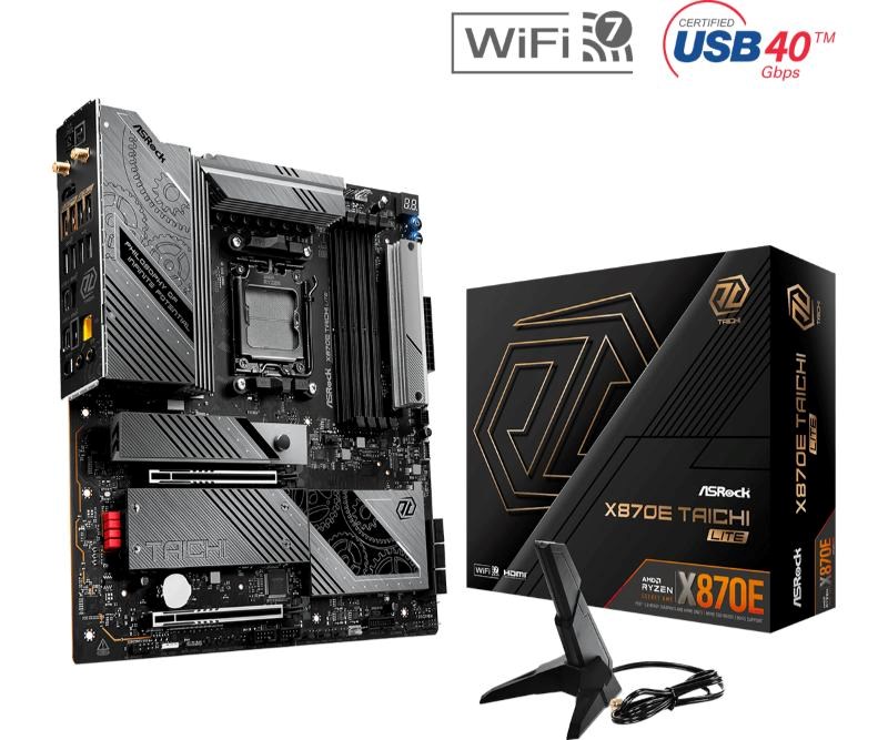 ASRock MB Sc AM5 X870E TAICHI LITE, AMD X870, 4xDDR5, 1xHDMI, 2xThunderbolt, WI-FI0 