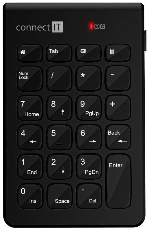 CONNECT IT NumCalc bezdrátová numerická klávesnice,  1x AAA baterie, černá1 