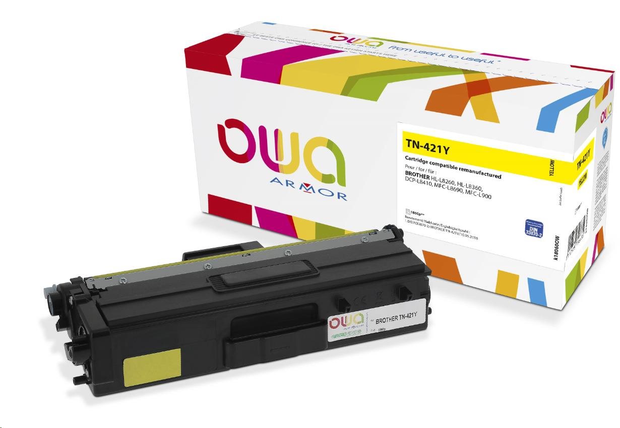 ARMOR toner pro Brother HL L8260,  HL L8360,  DCP L8410,  MFC L8690,  MFC L900 (TN421Y),  žlutá/ yellow,  1800 str0 