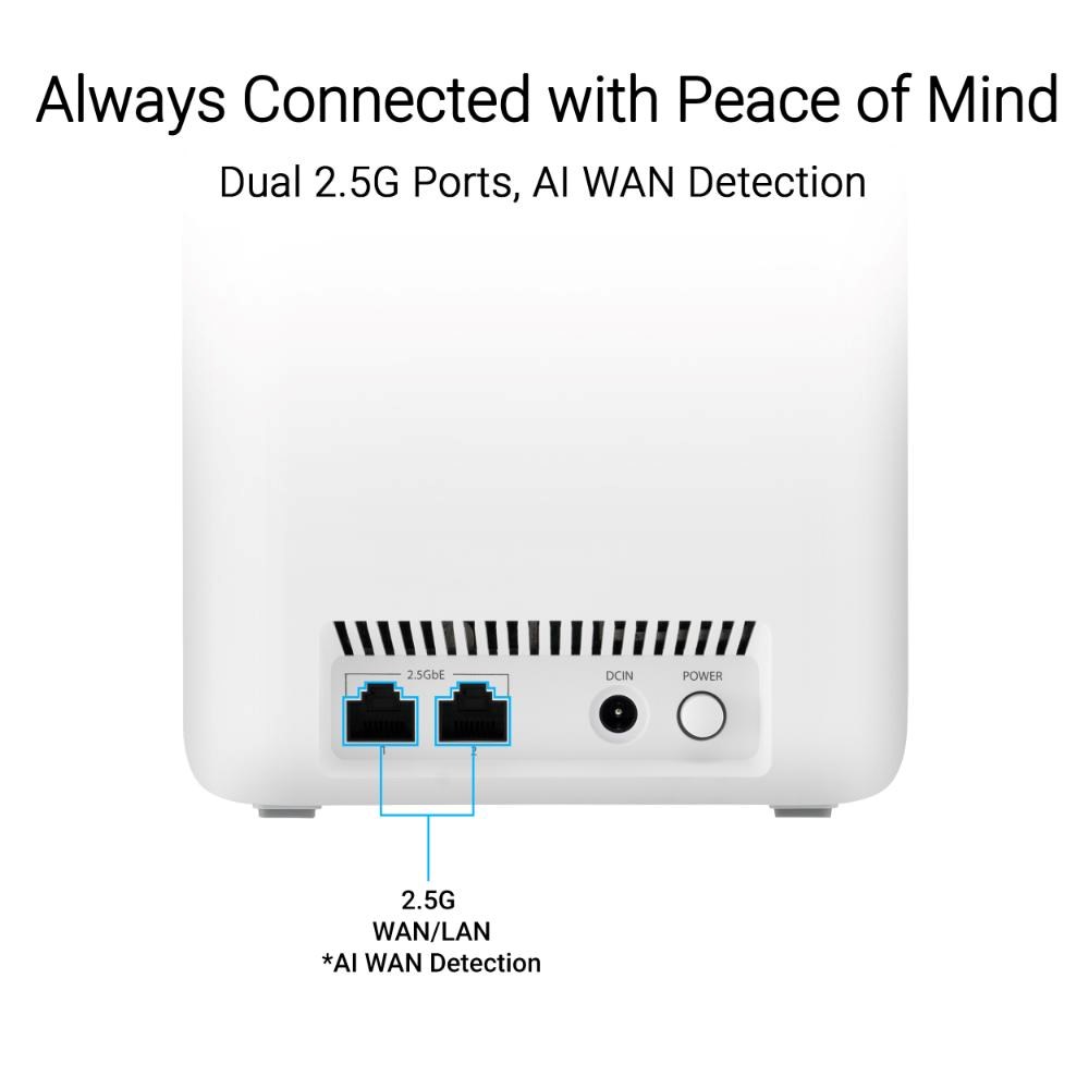 ASUS ZenWifi BD4 2-pack,  WiFi7 Extendable Router,  AiMesh,  2x WAN/ LAN1 