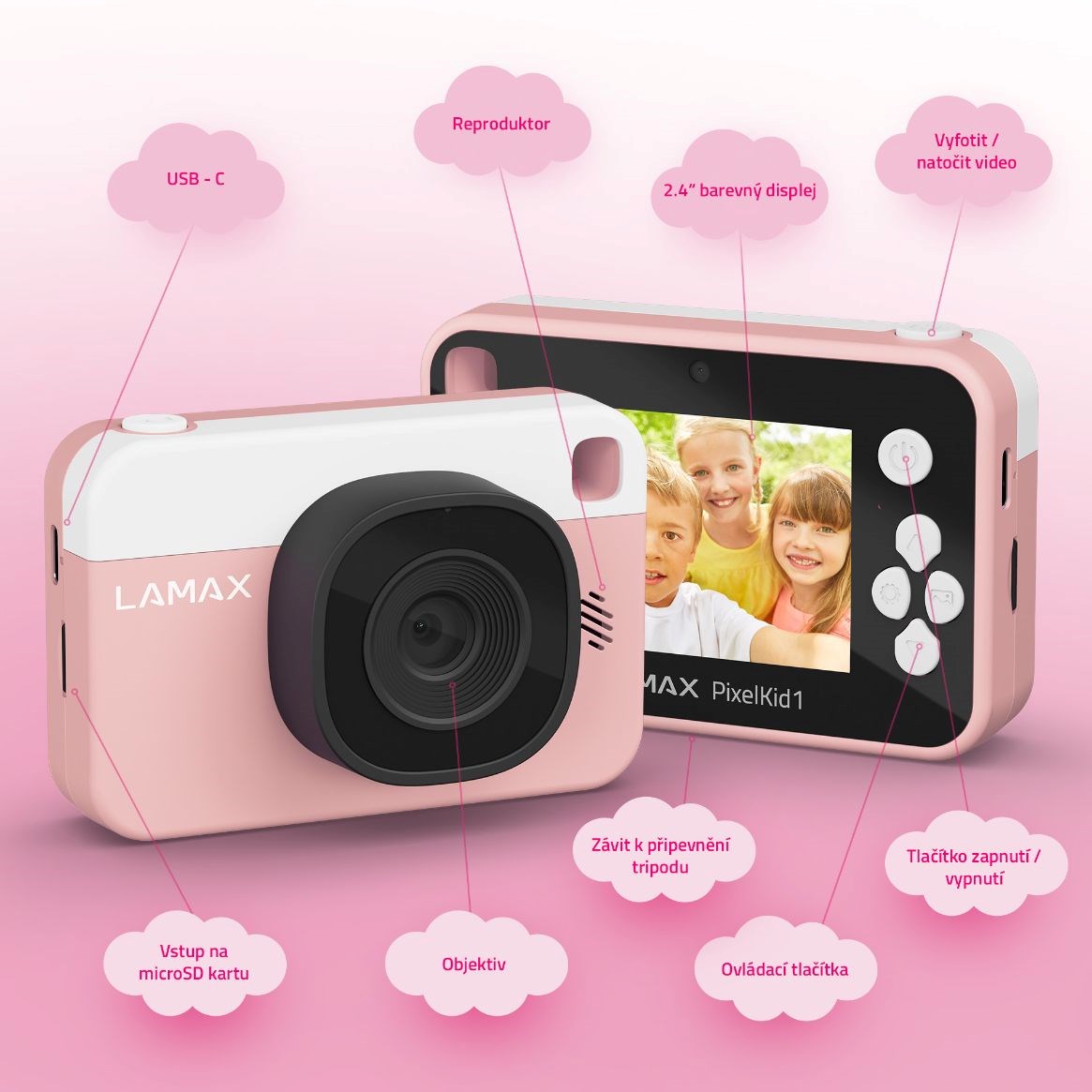 LAMAX PixelKid1 Pink2 