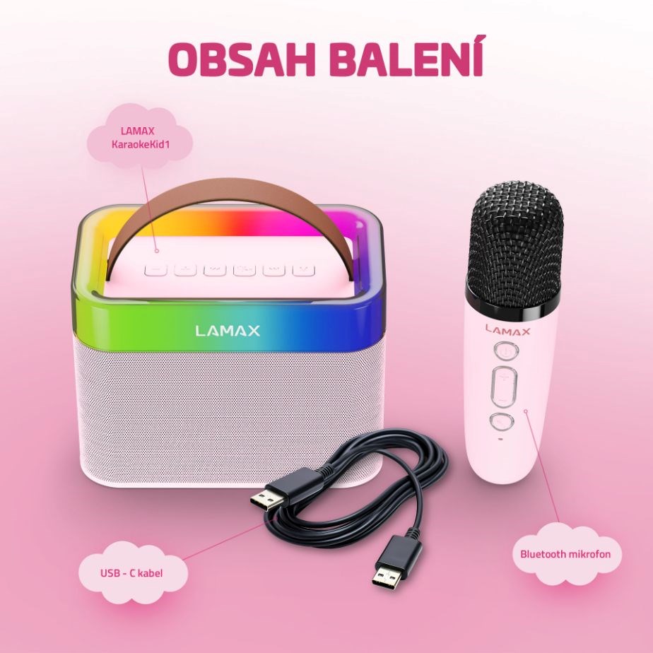 LAMAX KaraokeKid1 Pink3 