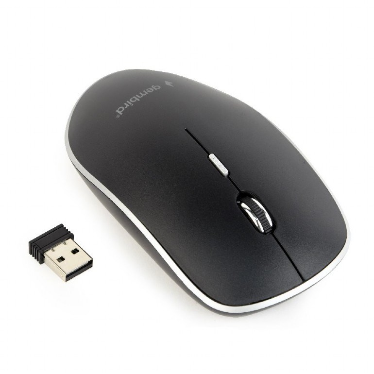 GEMBIRD myš MUSW-4BS-01,  černá,  bezdrátová,  USB nano receiver1 