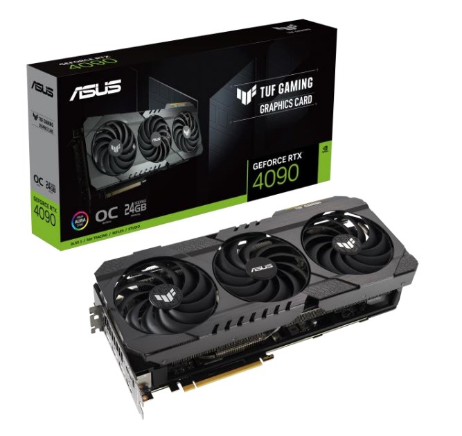 BAZAR - ASUS VGA NVIDIA GeForce RTX 4090 TUF 24G GAMING OC, RTX 4090, 24GB GDDR6X, 3xDP, 2xHDMI - Poškozený obal (Komple0 