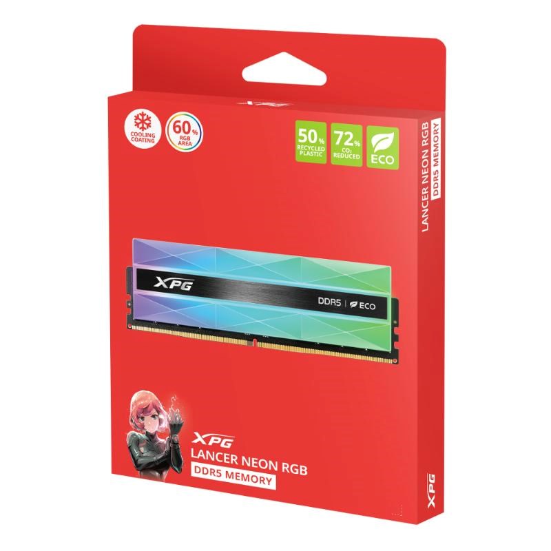 ADATA XPG DIMM DDR5 32GB (Kit of 2) 6400MHz CL32 Lancer NEON RGB4 