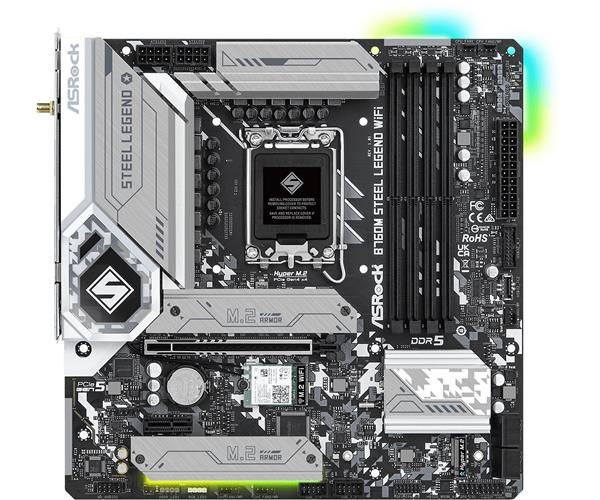 BAZAR - ASRock MB Sc LGA1700 B760M STEEL LEGEND WIFI, Intel B760, 4xDDR5, 1xDP, 1xHDMI, WI-FI, mATX - Po opravě (Bez pří1 