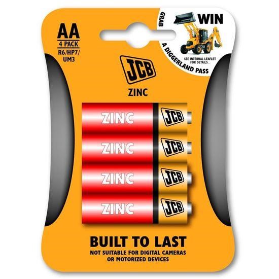 JCB zinko-chloridová baterie R06, blistr 4 ks0 