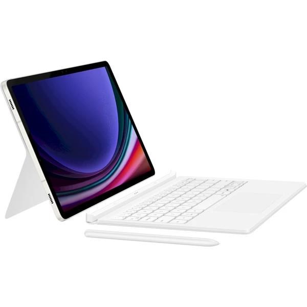Samsung pouzdro s klávesnicí EF-DX725UWE pro Galaxy Tab S9/S9 FE, bílá0 