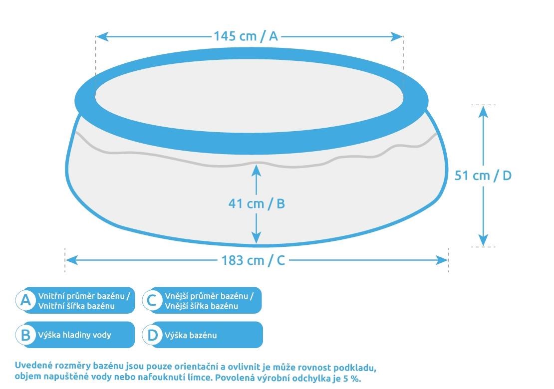 Intex bazén Tampa 1, 83x0, 51 m bez příslušenství1 