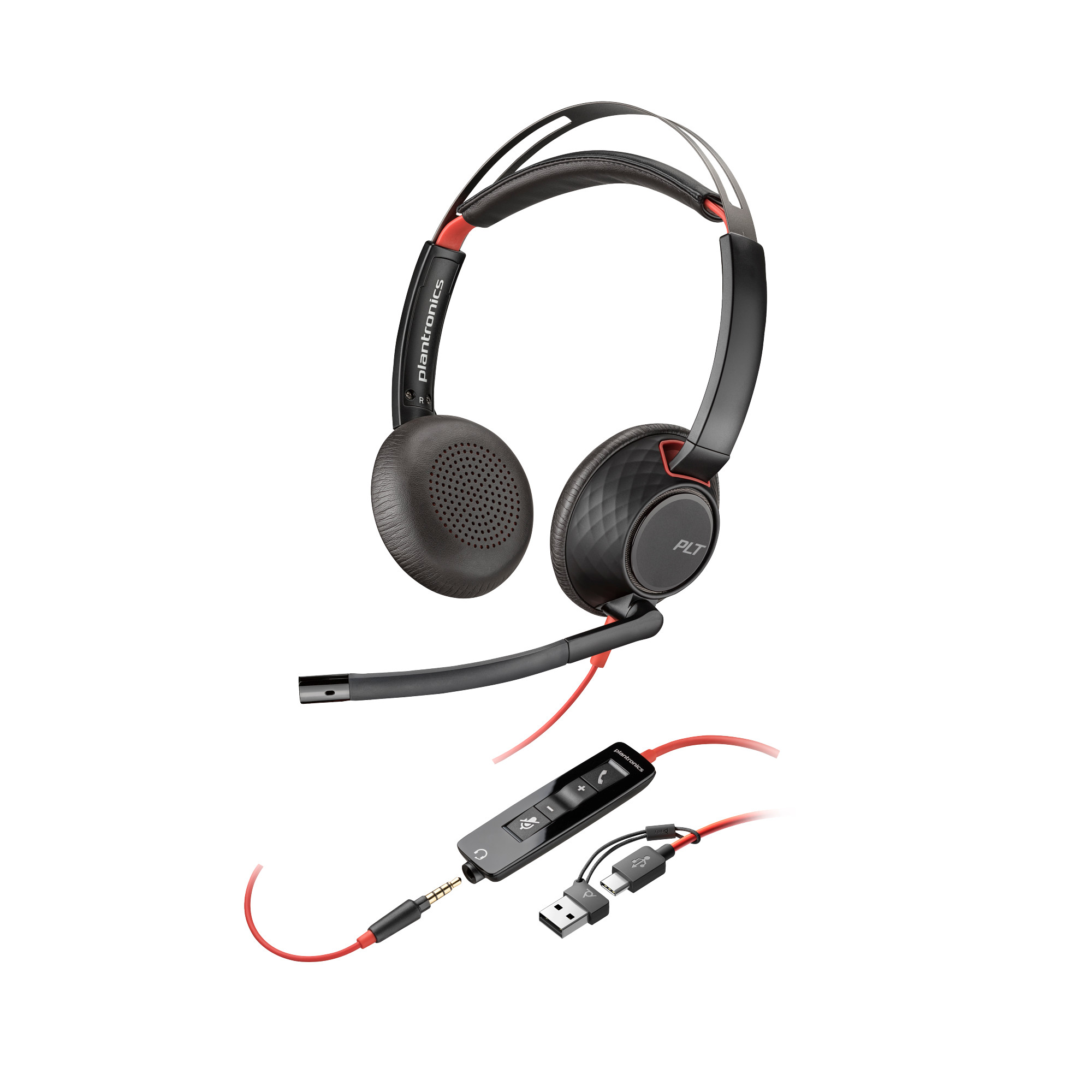 Poly Blackwire 5220 náhlavní souprava, 3.5 mm jack + USB-C/A adaptér, stereo0 