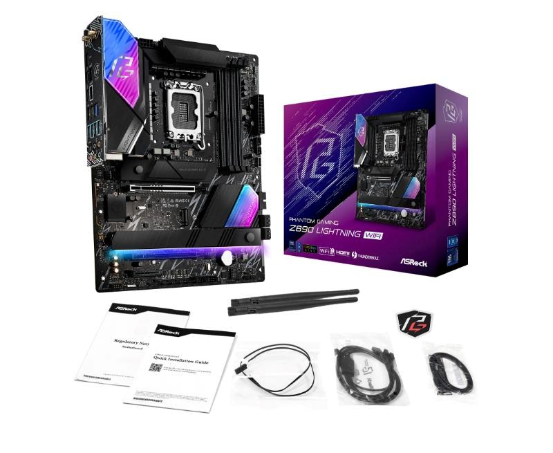 ASRock MB Sc LGA1851 Z890 LIGHTNING WIFI,  Intel Z890,  4xDDR5,  1xHDMI,  2xThunderbolt,  WI-FI6 