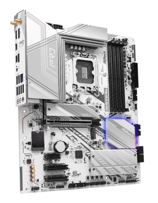 ASRock MB Sc LGA1851 Z890 PRO RS WIFI WHITE,  Intel Z890,  4xDDR5,  1xHDMI,  WI-FI3 