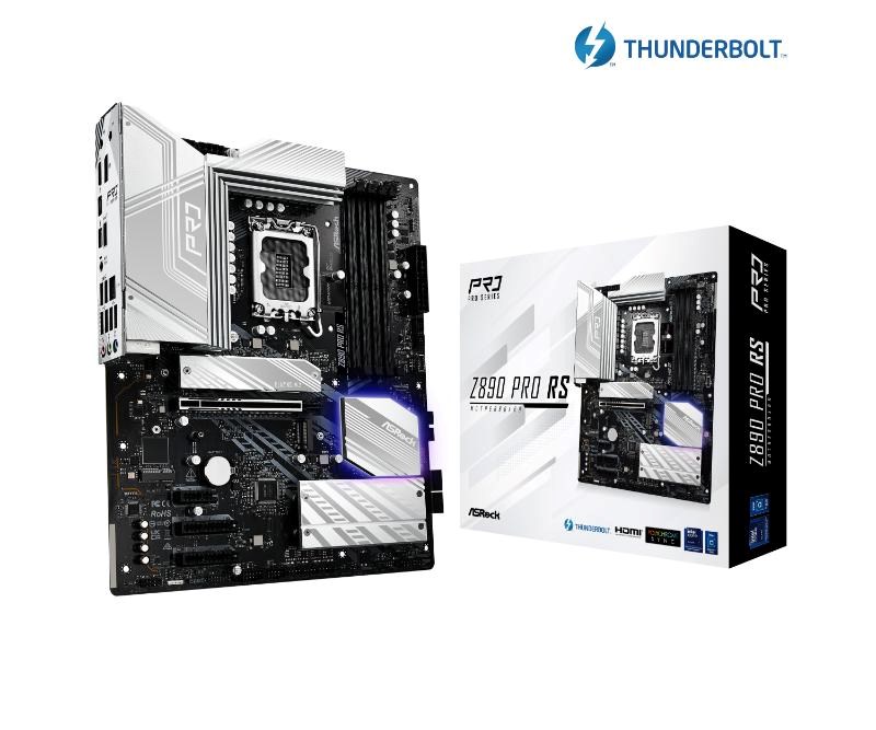 ASRock MB Sc LGA1851 Z890 PRO RS,  Intel Z890,  4xDDR5,  1xDP,  1xHDMI,  2xThunderbolt,  WI-FI0 