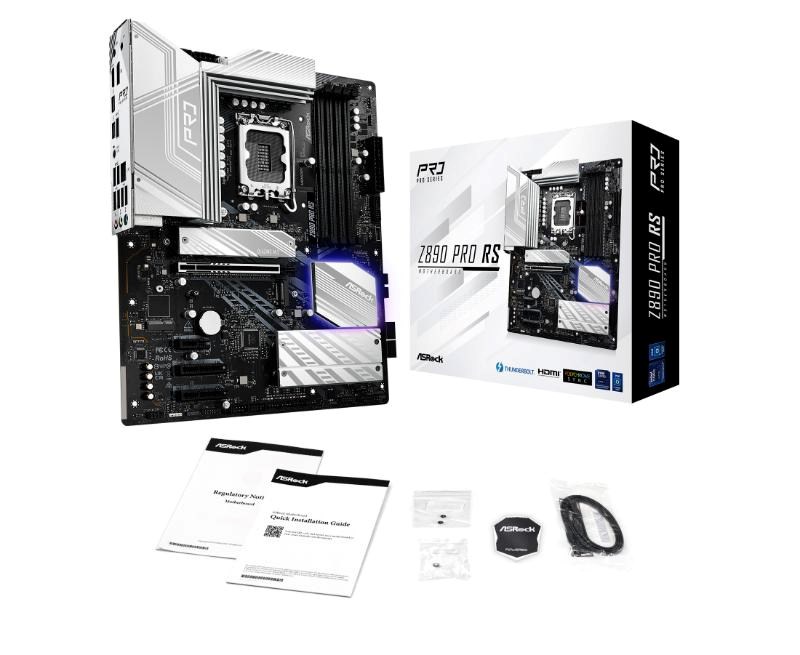 ASRock MB Sc LGA1851 Z890 PRO RS,  Intel Z890,  4xDDR5,  1xDP,  1xHDMI,  2xThunderbolt,  WI-FI6 