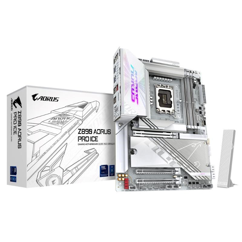 GIGABYTE MB Sc LGA1851 Z890 AORUS PRO ICE,  Intel Z890,  4xDDR5,  1xHDMI,  2xThunderbolt,  WiFi0 