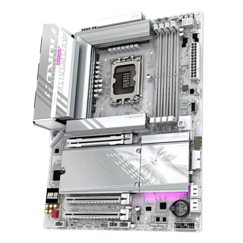 GIGABYTE MB Sc LGA1851 Z890 A ELITE WF7 ICE,  Intel Z890,  4xDDR5,  1xDP,  1xHDMI,  1xThunderbolt,  WiFi3 