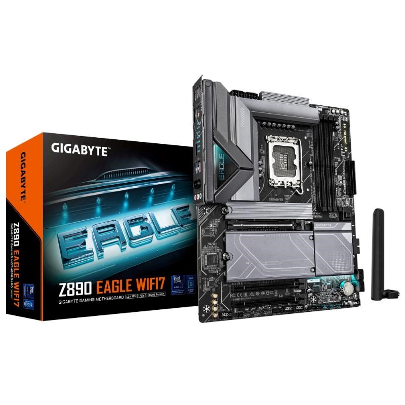 GIGABYTE MB Sc LGA1851 Z890 EAGLE WIFI7, Intel Z890, 4xDDR5, 1xDP, 1xThunderbolt, WiFi4 