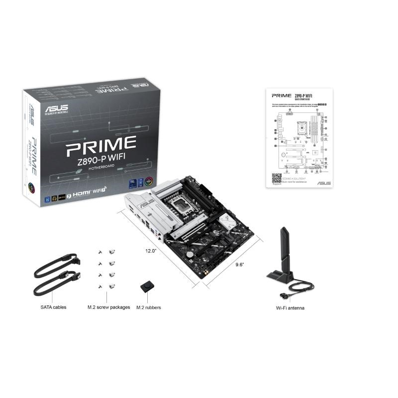 ASUS MB Sc LGA1851 PRIME Z890-P WIFI,  Intel Z890,  4xDDR5,  1xDP,  1xHDMI,  1xThunderbolt,  WI-FI,  ATX6 