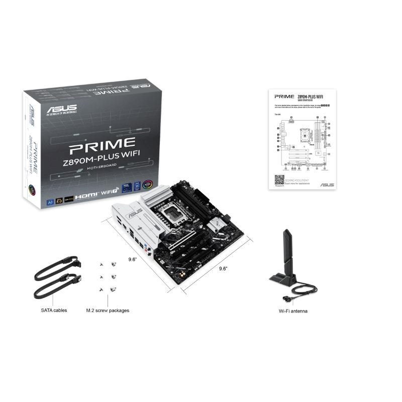 ASUS MB Sc LGA1851 PRIME Z890M-PLUS WIFI,  Intel Z890,  4xDDR5,  1xDP,  1xHDMI,  1xThunderbolt,  WI-FI,  mATX8 