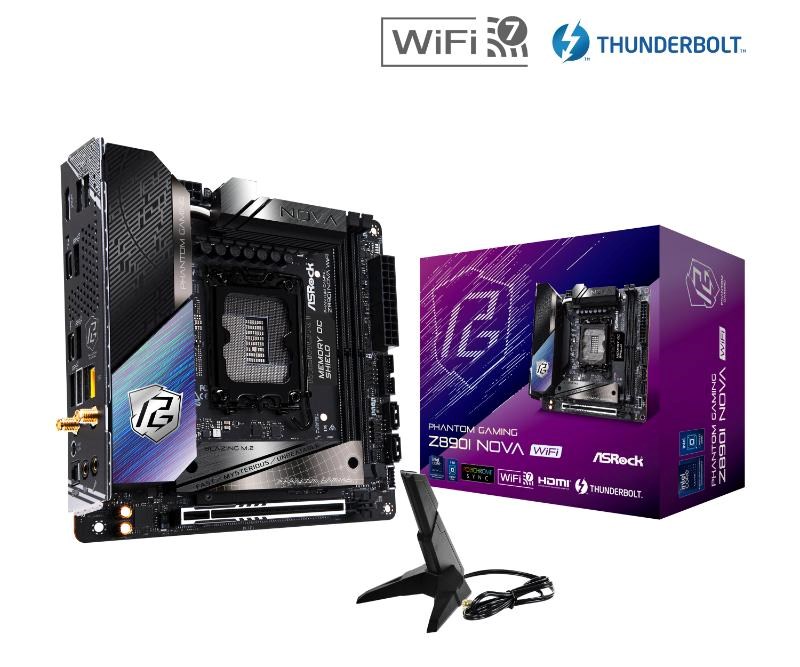 ASRock MB Sc LGA1851 Z890I NOVA WIFI, Intel Z890, 2xDDR5, 1xHDMI, 2xThunderbolt, WI-FI, mITX0 