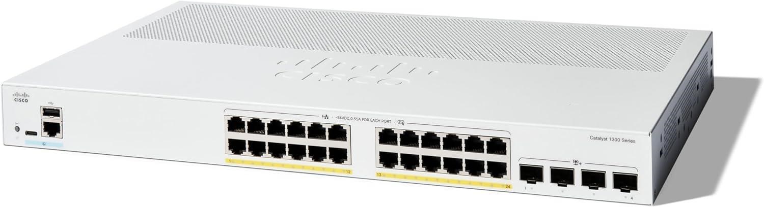 Cisco Catalyst switch C1300-24FP-4X (24xGbE, 4xSFP+, 24xPoE+, 375W) - REFRESH0 