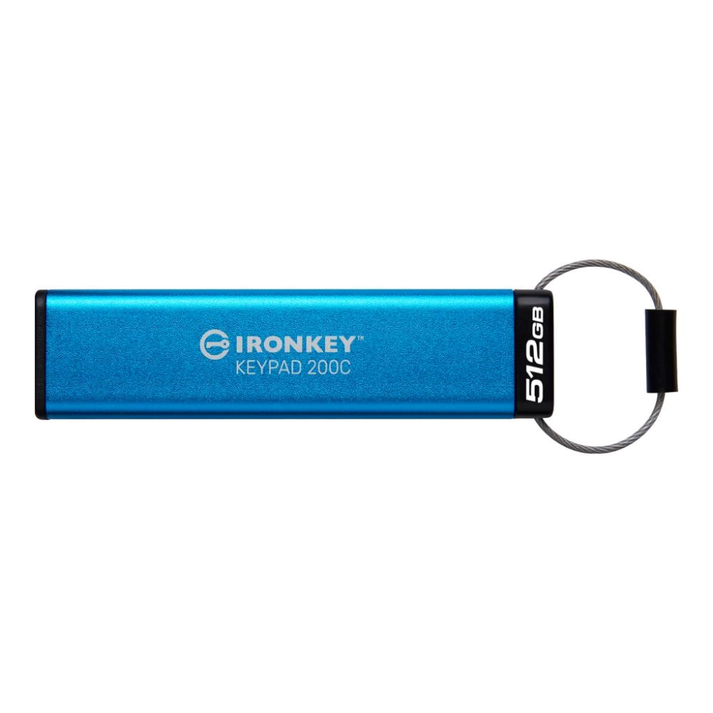 Kingston Flash Disk IronKey 512GB USB-C IronKey Keypad 200C,  FIPS 140-3 Lvl 3 (Pending) AES-2560 