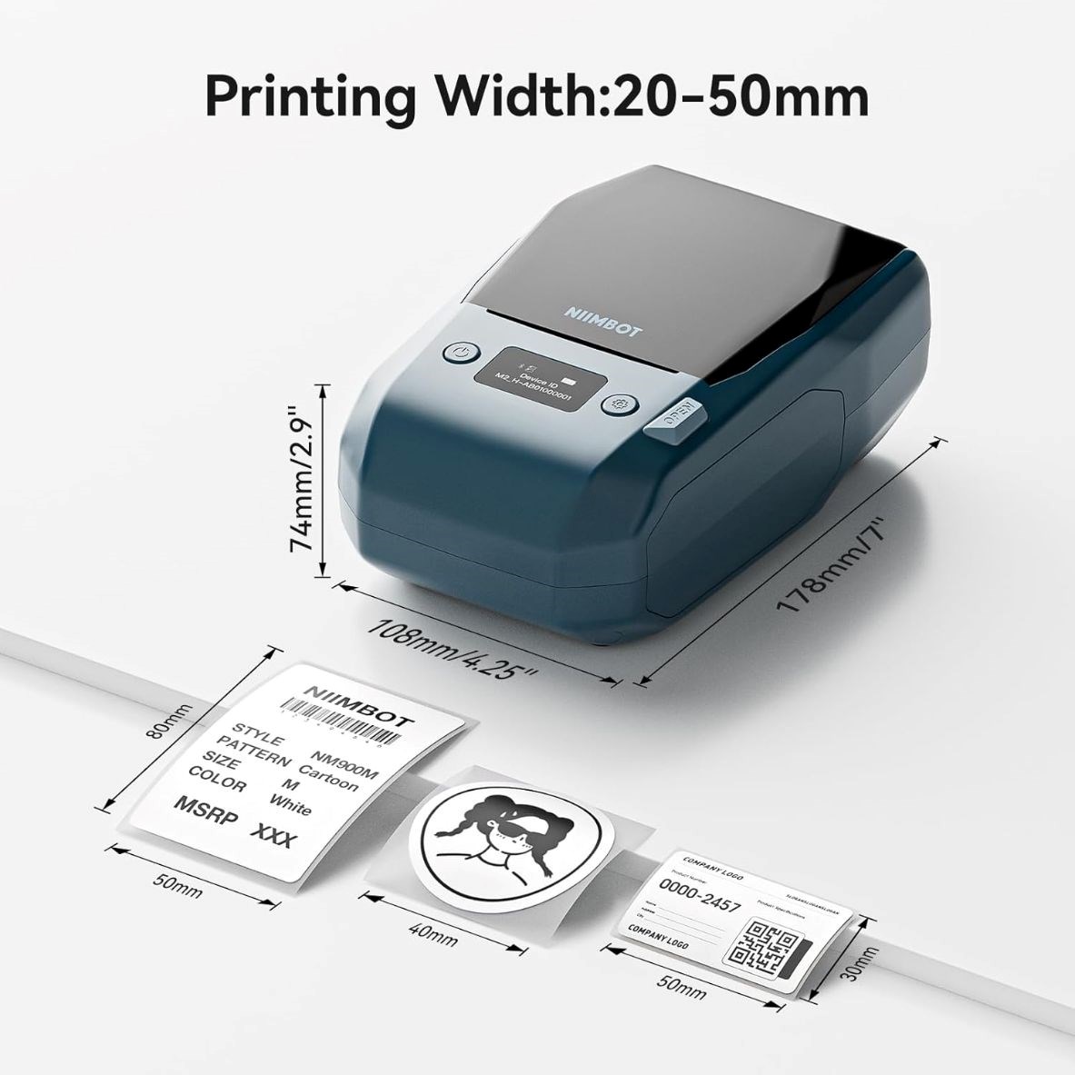 Niimbot Tiskárna štítků M2-H Smart, modrá + role štítků 230 ks10 