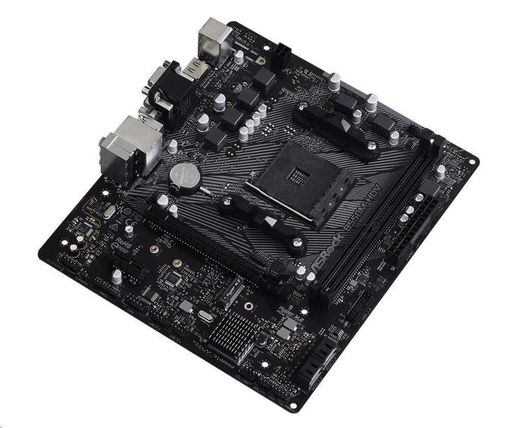 BAZAR - ASRock MB Sc AM4 B550M-HDV,  AMD B550,  2xDDR4,  HDMI,  DVI - Po opravě (Bez příšlušenství)1 