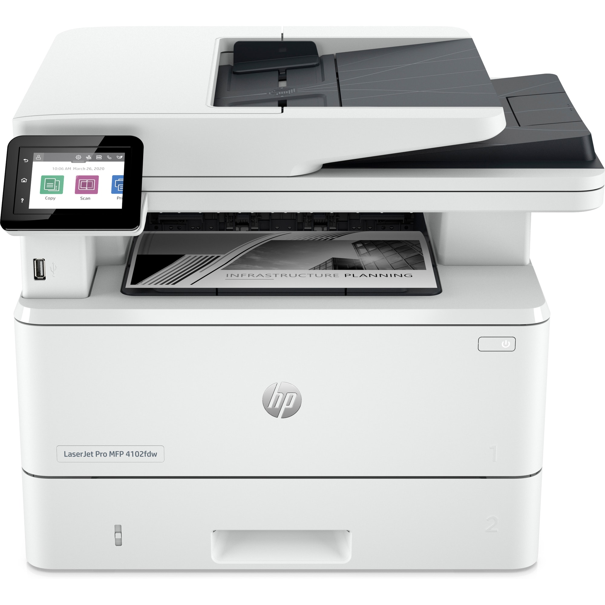 HP LaserJet Pro MFP 4102fdw (40str/min, A4, USB, Ethernet, Wi-Fi, PRINT, SCAN, COPY, FAX, duplex)0 