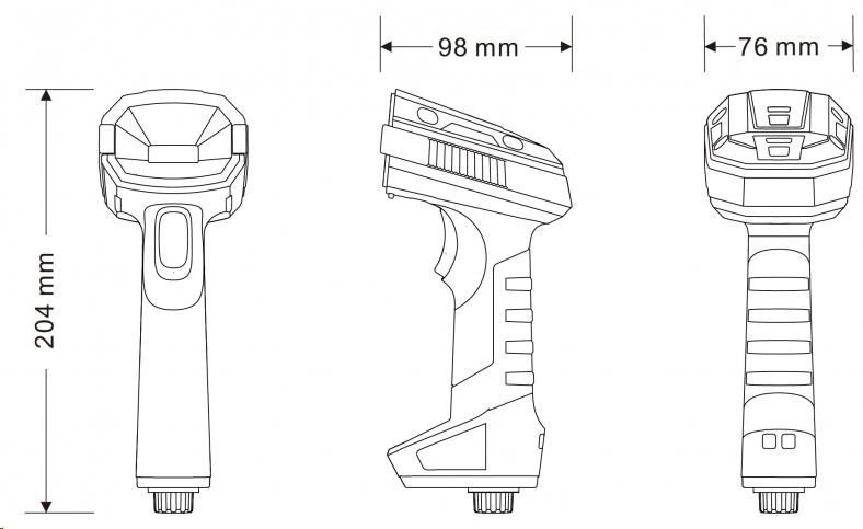 Virtuos DPM CCD 2D čtečka Virtuos HT-880DPM, USB, tmavě šedá3 