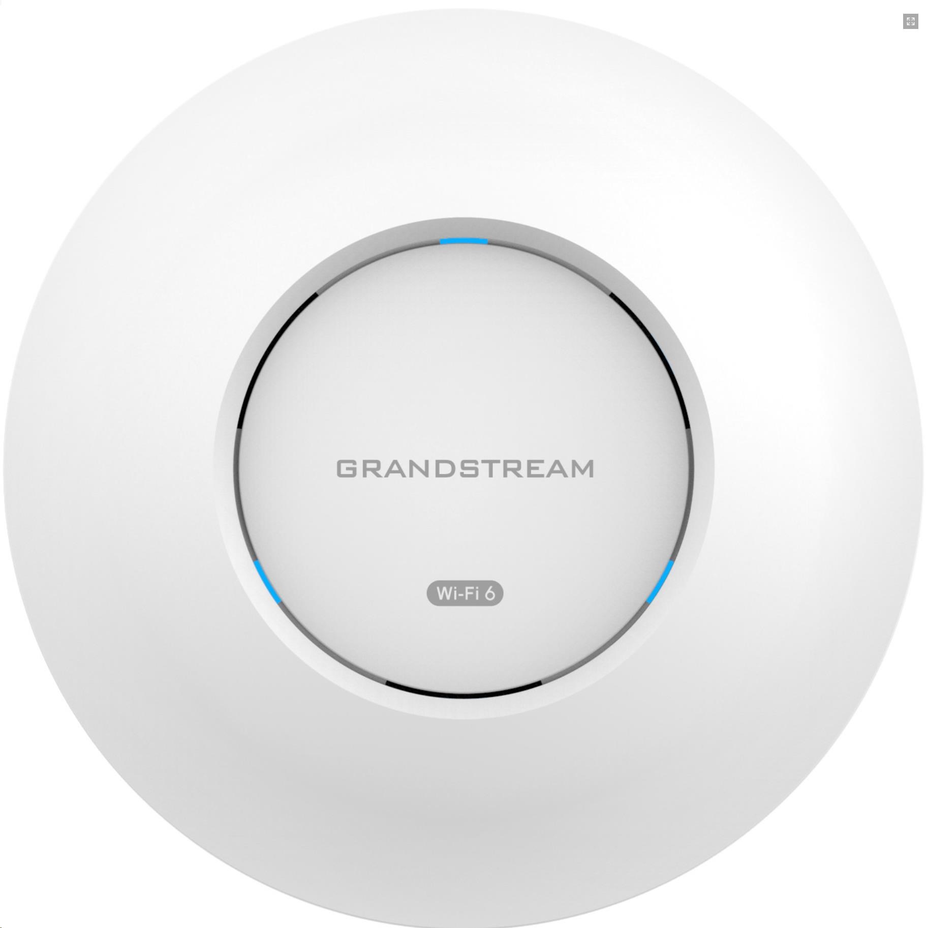 Grandstream GWN7664E prístupový bod AX6000 Wi-Fi 6, 512 klientov, 2x2.5G porty, PoE, dosah 175m0 