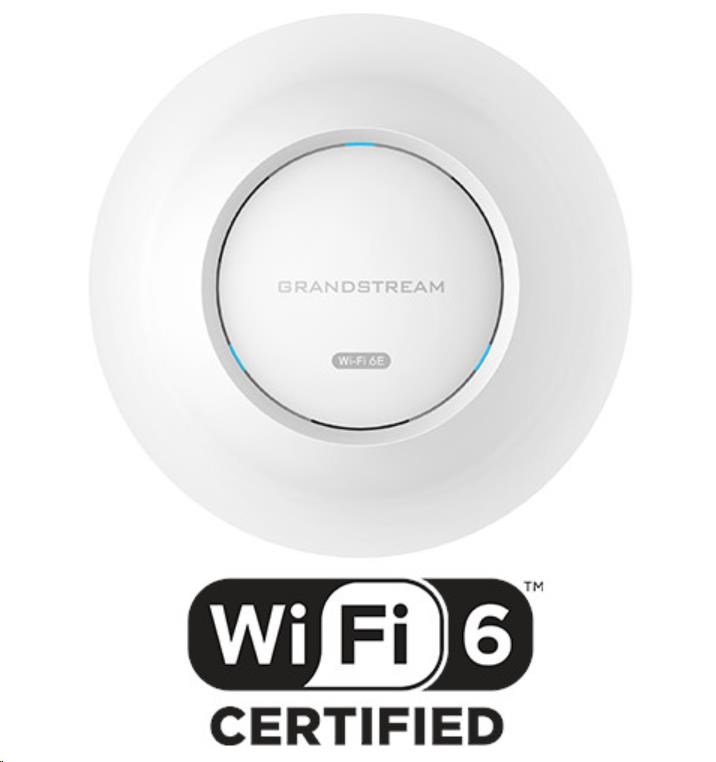 Grandstream GWN7665 AP, Wi-Fi 6E, 802.11ax, Tri Band 2x2:2 MU-MIMO DL/ UL OFDMA, 384 klientov, 48 SSID1 