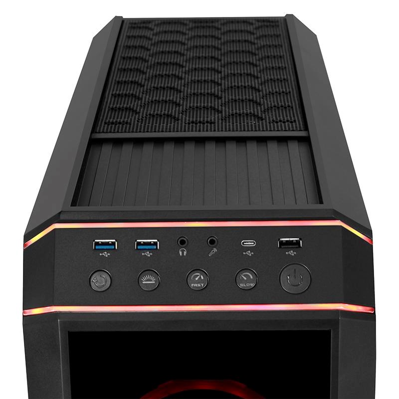 CHIEFTEC skříň STALLION II,  ATX,  1x USB-C 3.2,  2x USB 3.1,  1x USB 2.0,  4x 120mm RGB Fan,  černá3 