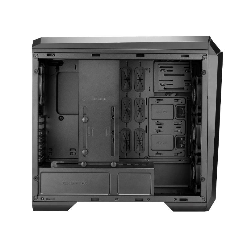 CHIEFTEC skříň STALLION II,  ATX,  1x USB-C 3.2,  2x USB 3.1,  1x USB 2.0,  4x 120mm RGB Fan,  černá4 