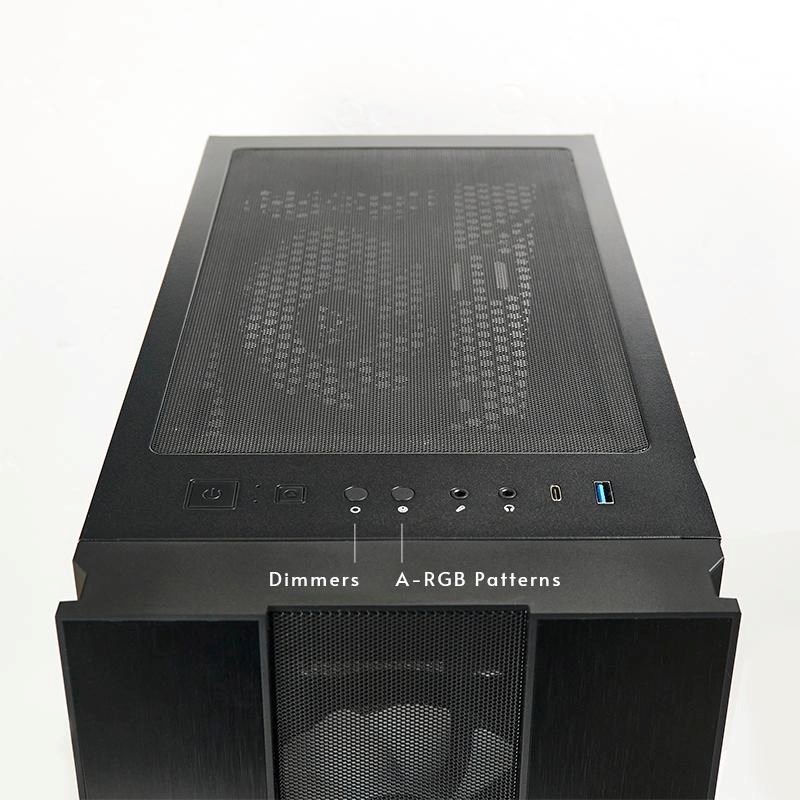 CHIEFTEC skříň HUNTER 2,  ATX,  1x USB-C,  1x USB 3.1,  4x 120mm ARGB Fan,  ARGB Hub,  černá5 