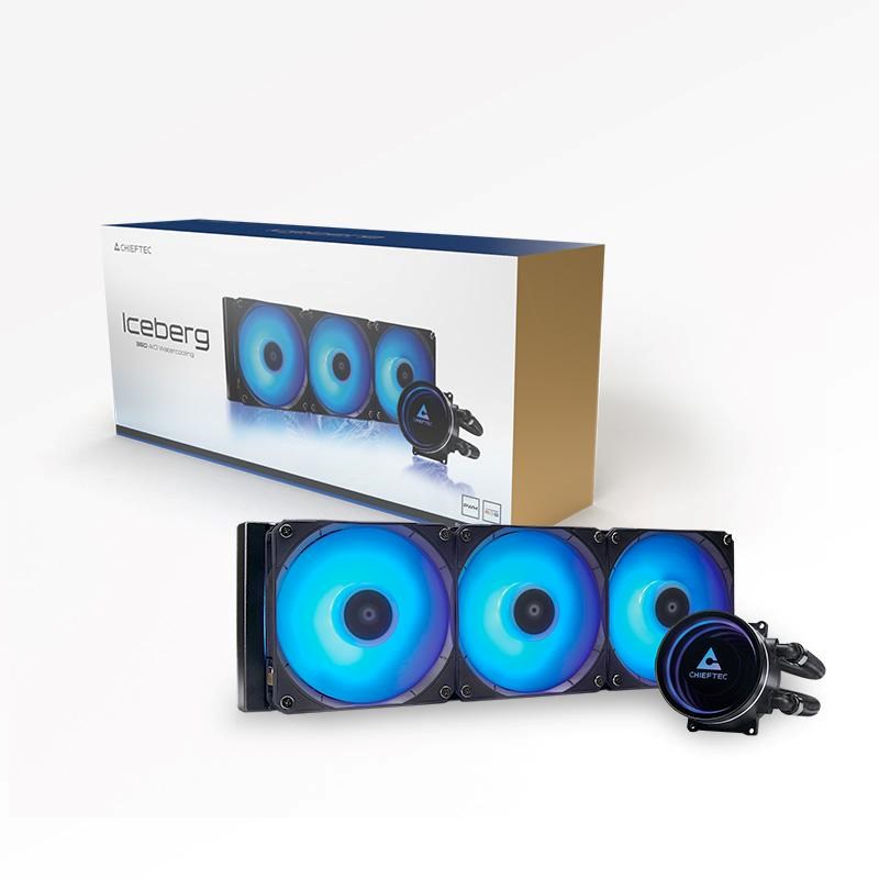 CHIEFTEC vodní chlazení CPU Iceberg 360,  2x360mm ARGB,  ARGB vodní blok,  LGA1851,  AM5,  černá7 