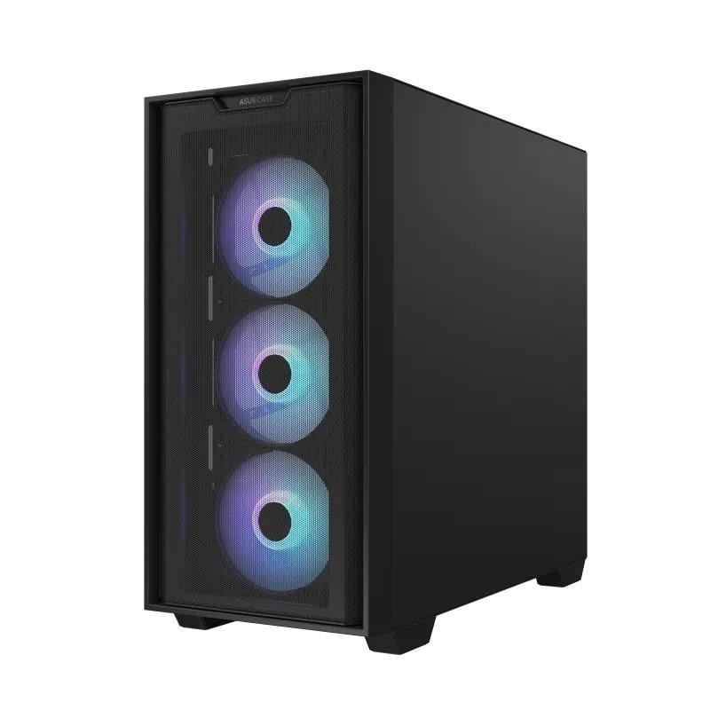 ASUS case A21 PLUS,  Mini Tower,  průhledná bočnice,  4x 120mm ARGB Fan,  černá3 
