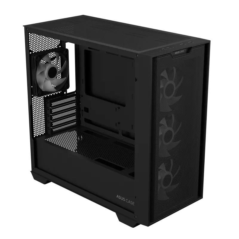 ASUS case A21 PLUS,  Mini Tower,  průhledná bočnice,  4x 120mm ARGB Fan,  černá8 