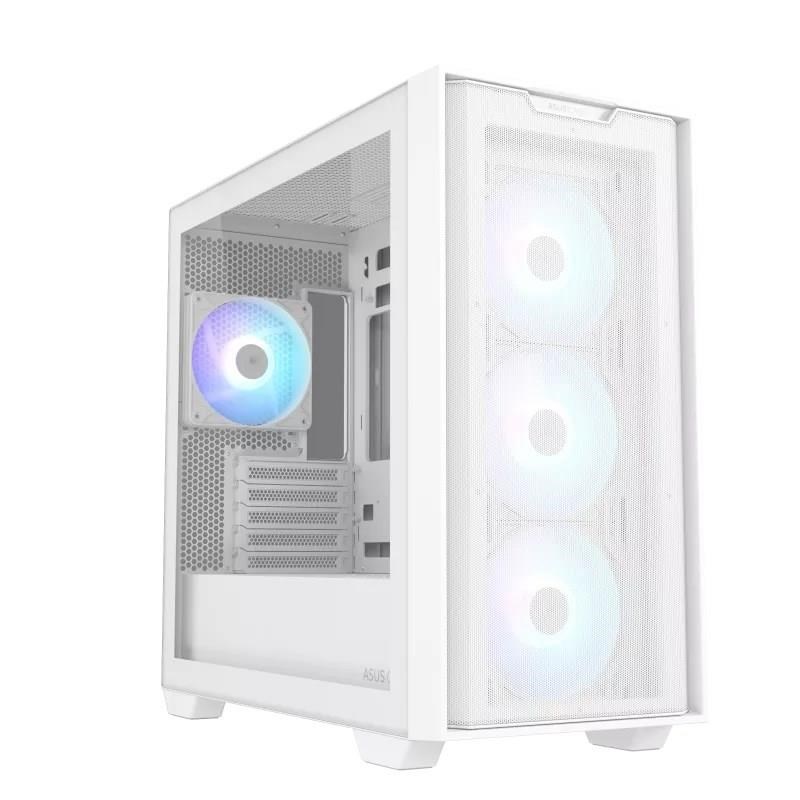 ASUS case A21 PLUS,  Mini Tower,  průhledná bočnice,  4x 120mm ARGB Fan,  bílá0 